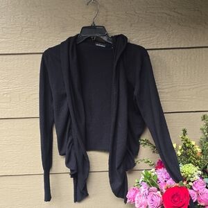 Moda International Cotton Cashmere Blend Ruched Cardigan M